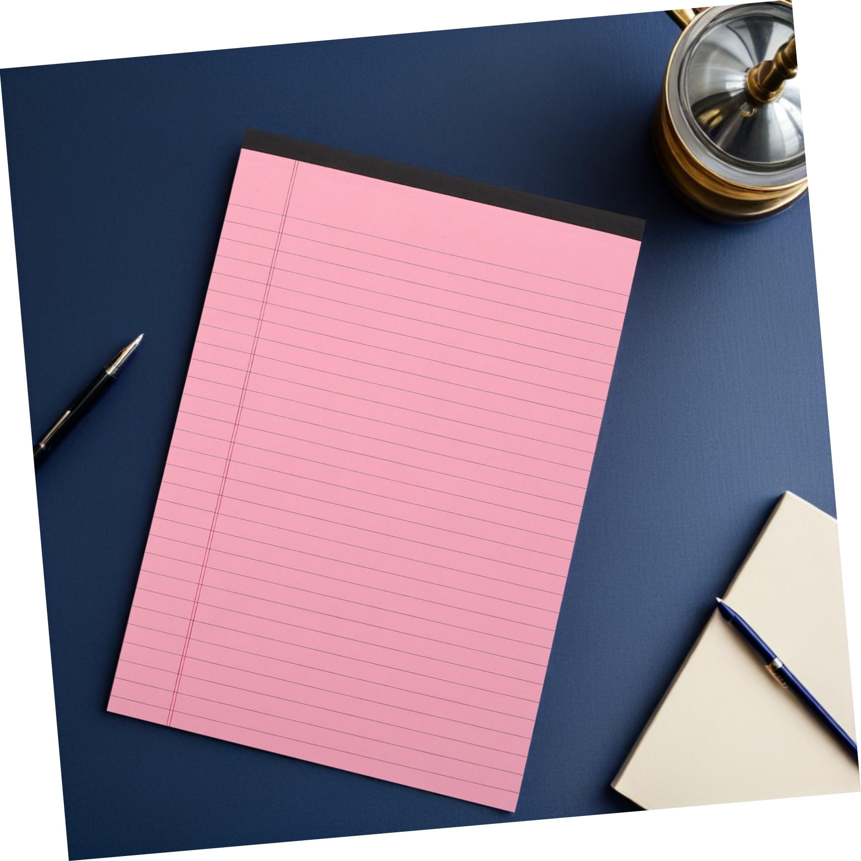 Angoily 4 Stück Rosa A4 Notizbücher mit Linierten Seiten und Abreißbarem Papier Horizontal im Querformat für Büroarbeit und Schule Praktisches Schreibheft mit Geteilten Spalten