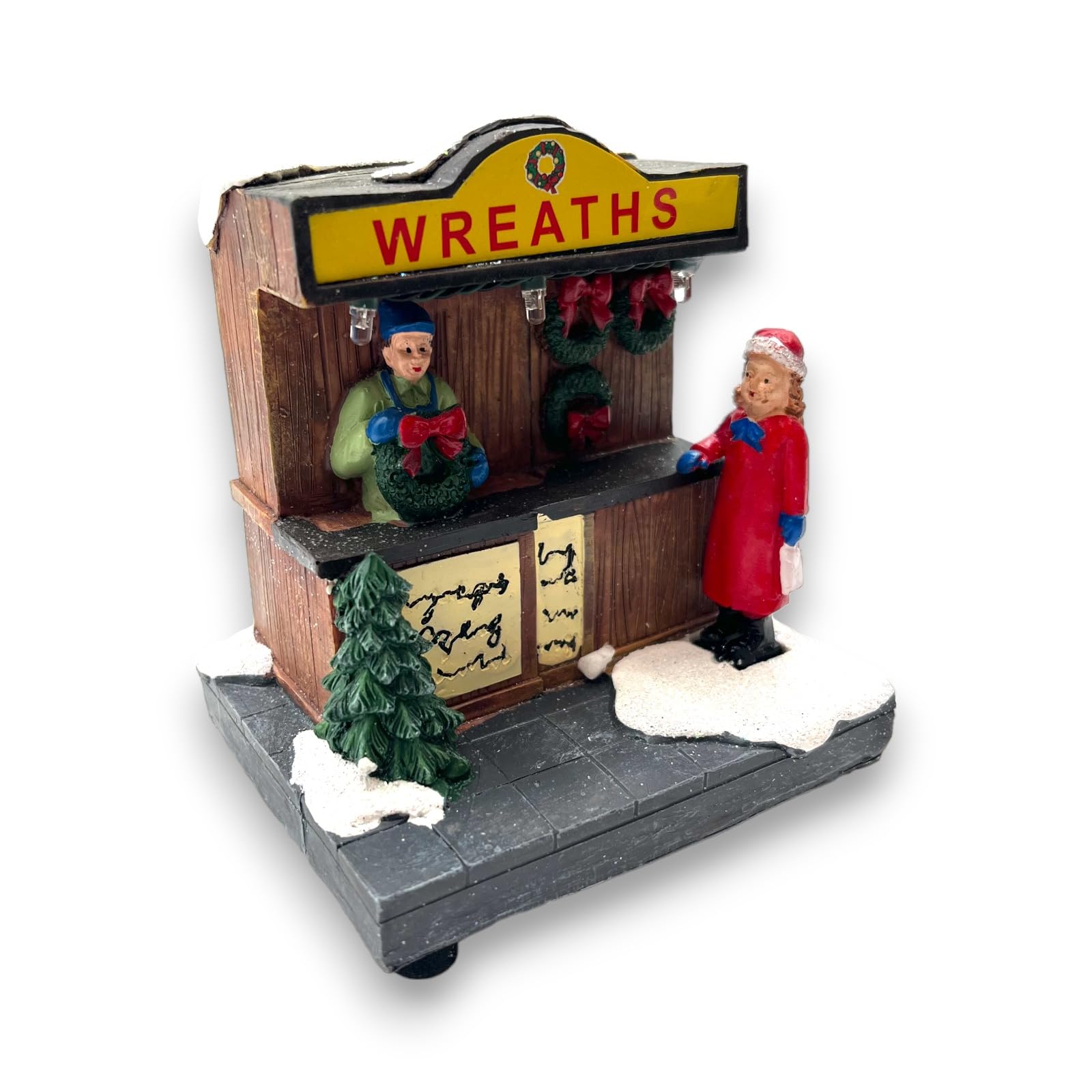 Generico Set 4 pz Giostrine Città del Natale Mercatino Natalizio Chioschetti in 4 Soggetti Villaggio di Natale Addobbi Natalizi