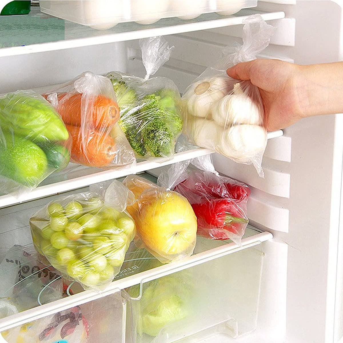 Sacchetti Di Plastica A Blocchi 30x40 Cm 1000 Pezzi, Resistenti Per Alimenti, Trasparenti Per Frutta, Verdura, Carne E Congelatore - 3