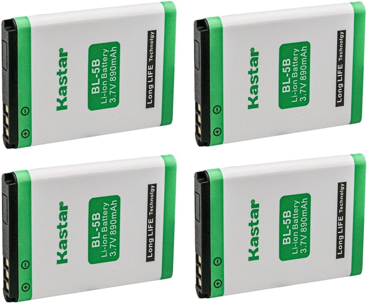 Kastar BL-5B Battery 4-Pack Replacement for VJIANGER 4K 48MP Mini, Saneen 4K Small Compact Digital Camera, Avantree 10BS, 10BP CK-11, Mini Wireless Keyboard, 2.4GHz Wireless Mini Keyboard Controller