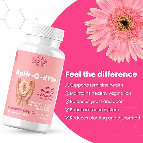 Miniatura 5 de Mila Miamor ApHr-O-dYte - Probiótico y prebiótico para mujer con arándano, sin gluten, suplemento sin OMG para la salud femenina, equilibrio de pH,