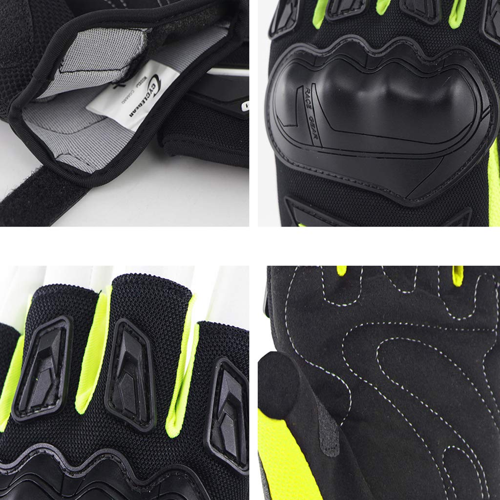 Guanti mezza barretta moto,Guanti da cavaliere per uomo Accessori per esercizi anti-slip antiscivolo,Black-XL