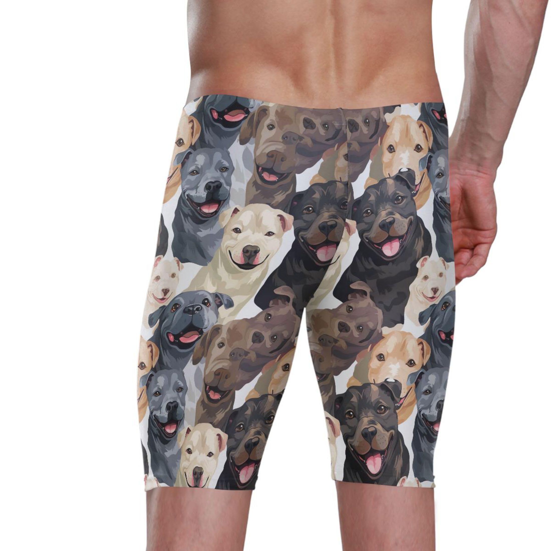 Dog Puppy Pug Animal Cute Men's Swimsuit Swim Jammers L B0402795