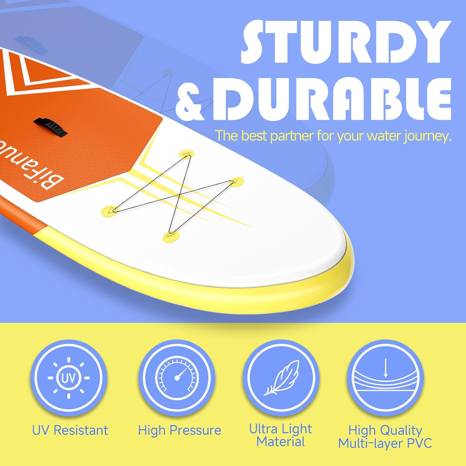 Bifanuo Inflatable Stand Up Paddle Board with SUP Accessories and Backpack