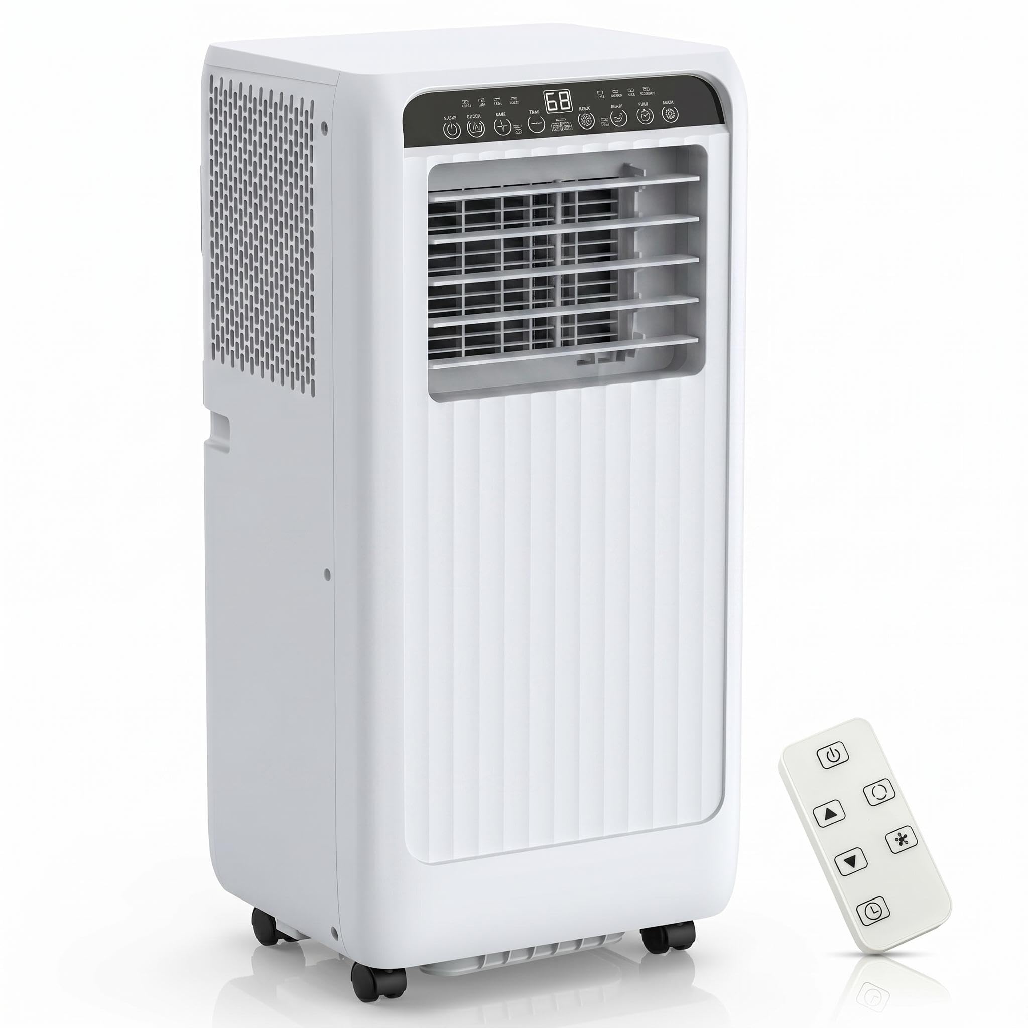 garvee 8000 btu portable air conditioner, 3-in-1 portable ac unit for bedroom & small room up to 350 sq.ft, quiet cooling fan with 24h timer & dehumidifier, standing ac with window kit & remote