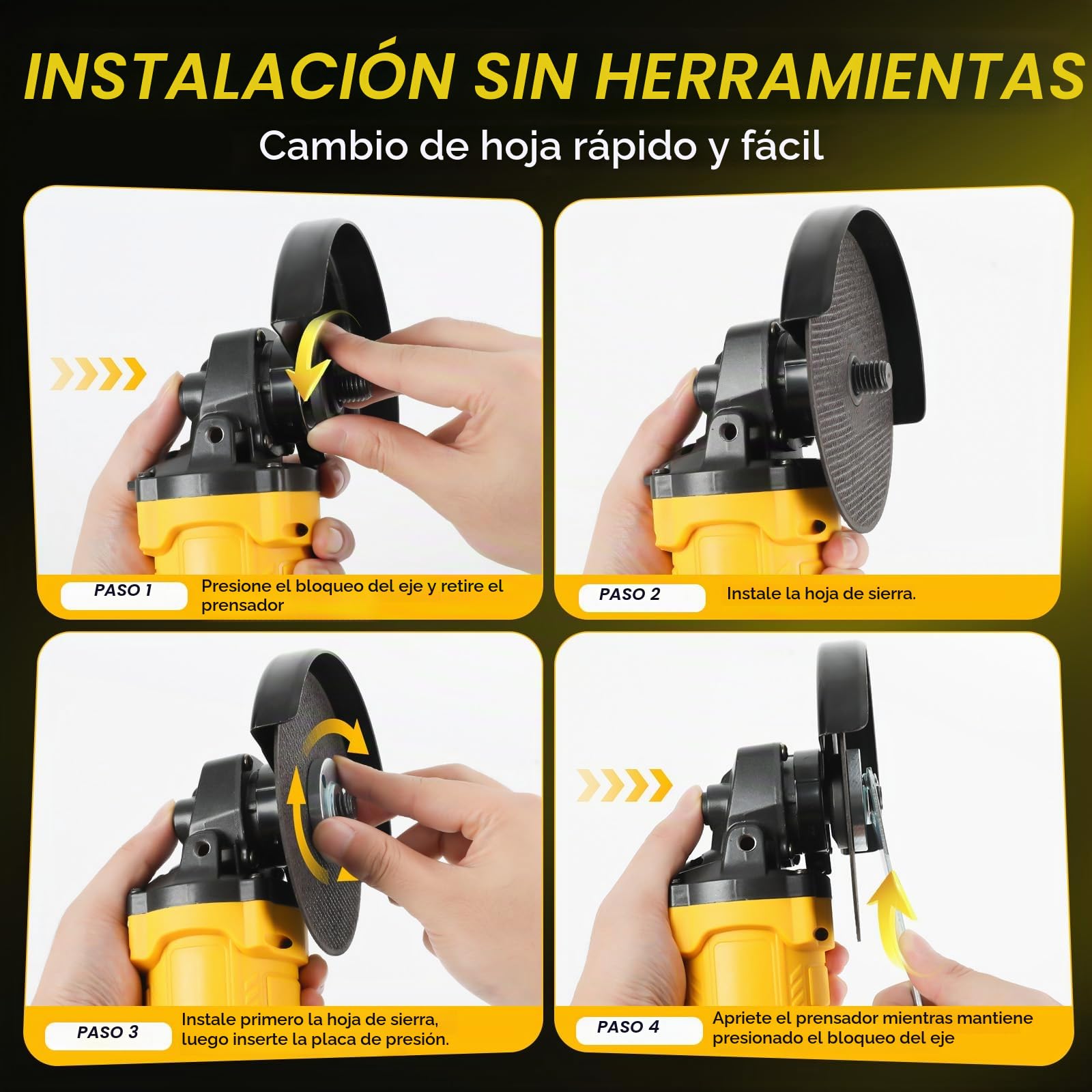 Roadtime Amoladora angular sin escobillas para DeWalt de 20V(sin batería)