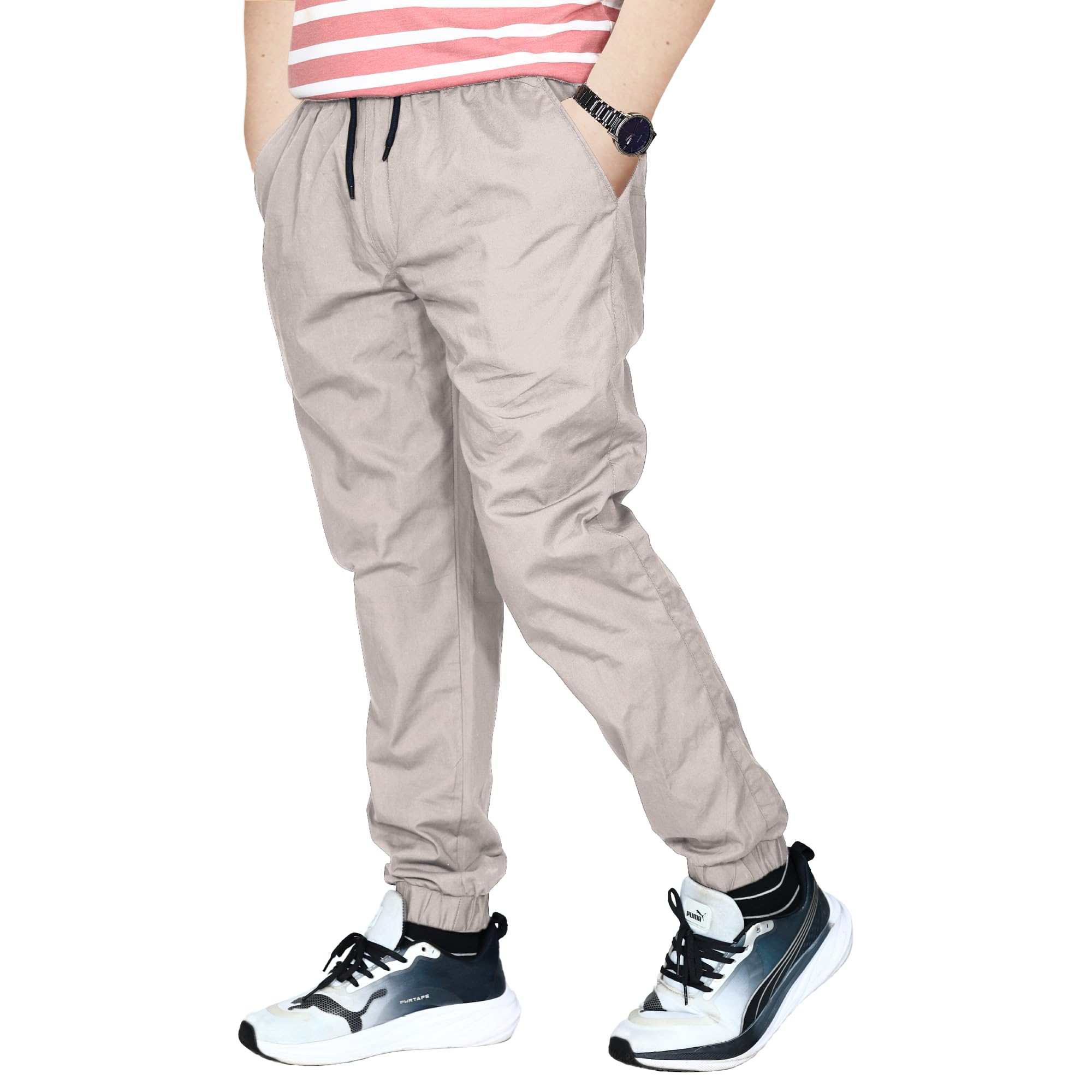 idb Patloonkari Joggers for Men | Comfortable Track Pants with Cross Pockets-picture-28