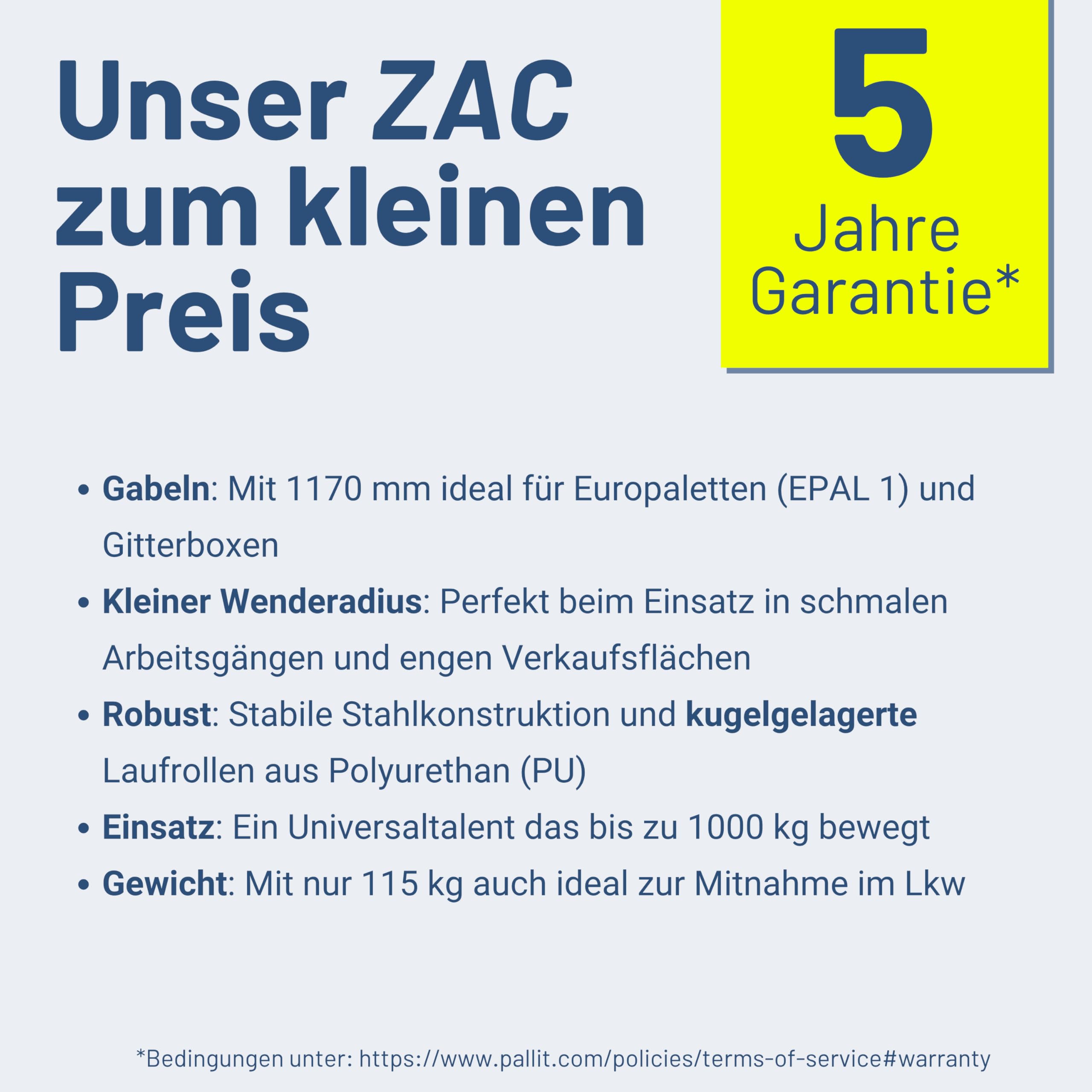 Pallit Scherenhubwagen mit Schnellhub 1000 kg Tragkraft 800 mm Hubhöhe 1170 mm Gabellänge | Hubwagen Hubtisch Scherenhubtisch Hochhubwagen ZAC