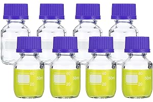 Versatile 50ml Borosilicate Glass Bottles with Leak-Proof Caps