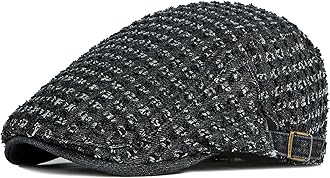 Men Breathable Mesh Summer Hat Newsboy Beret Flat Cap