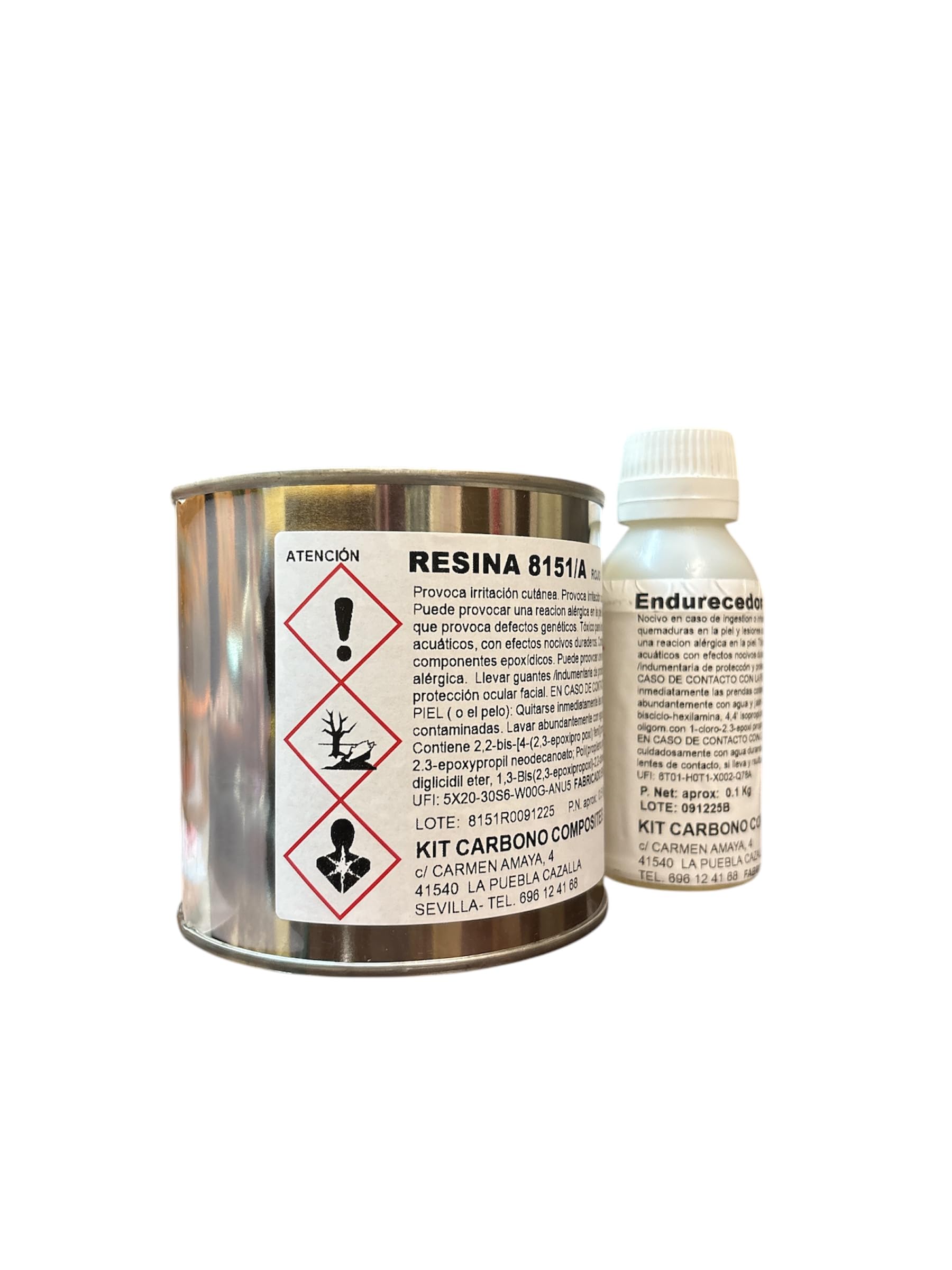 Resina Tratamiento y Sellado Depositos de Combustible Auto/Moto para 25/30 litros 600gr Color Rojo