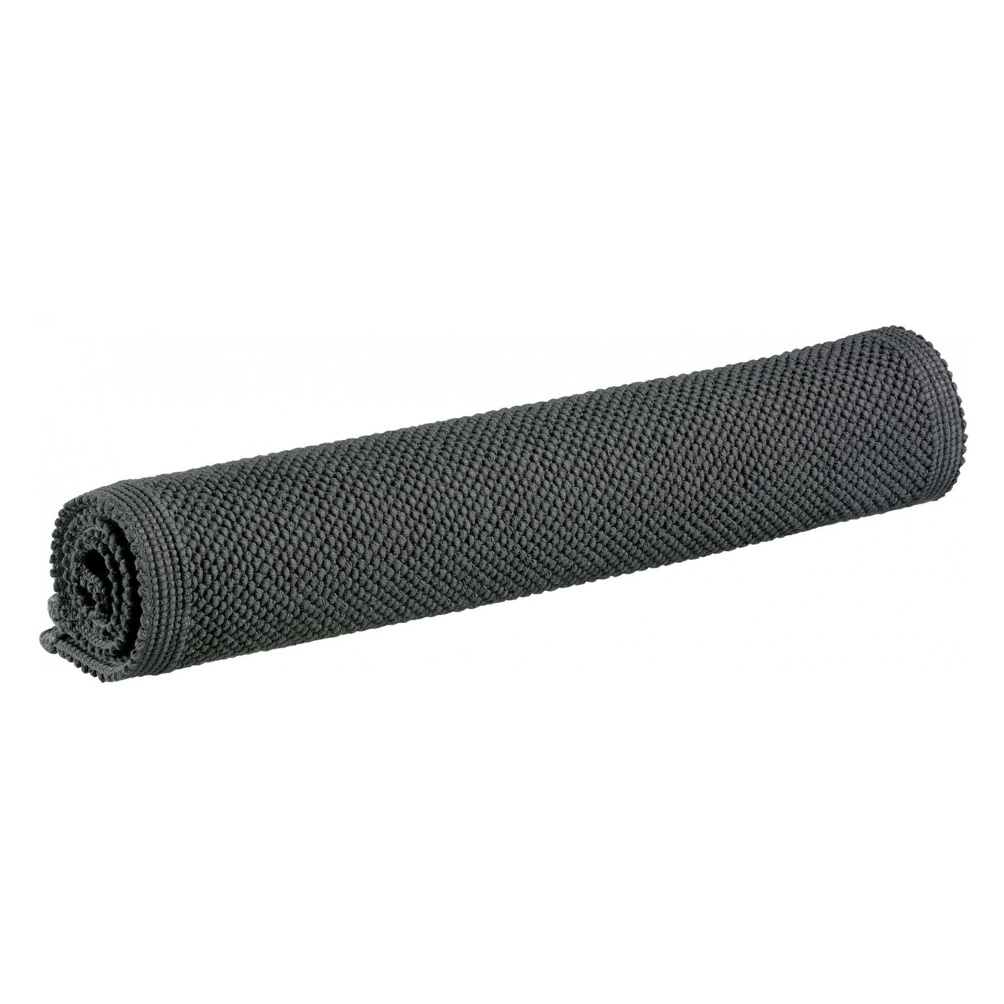 Tappeto da bagno Etia Carbone 54x110 cm Vivaraise