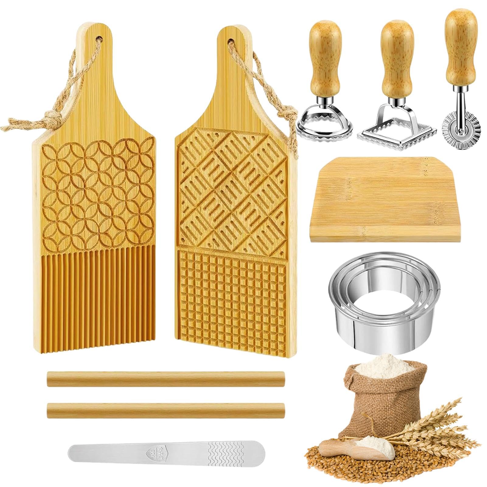 Kit de fabrication de pâtes en bois Kit de fabrication de spaghettis, | Kit Fabrication Pâtes Accessoires Pâtisserie Polyvalents Fournitures Cuisine Pour Dump