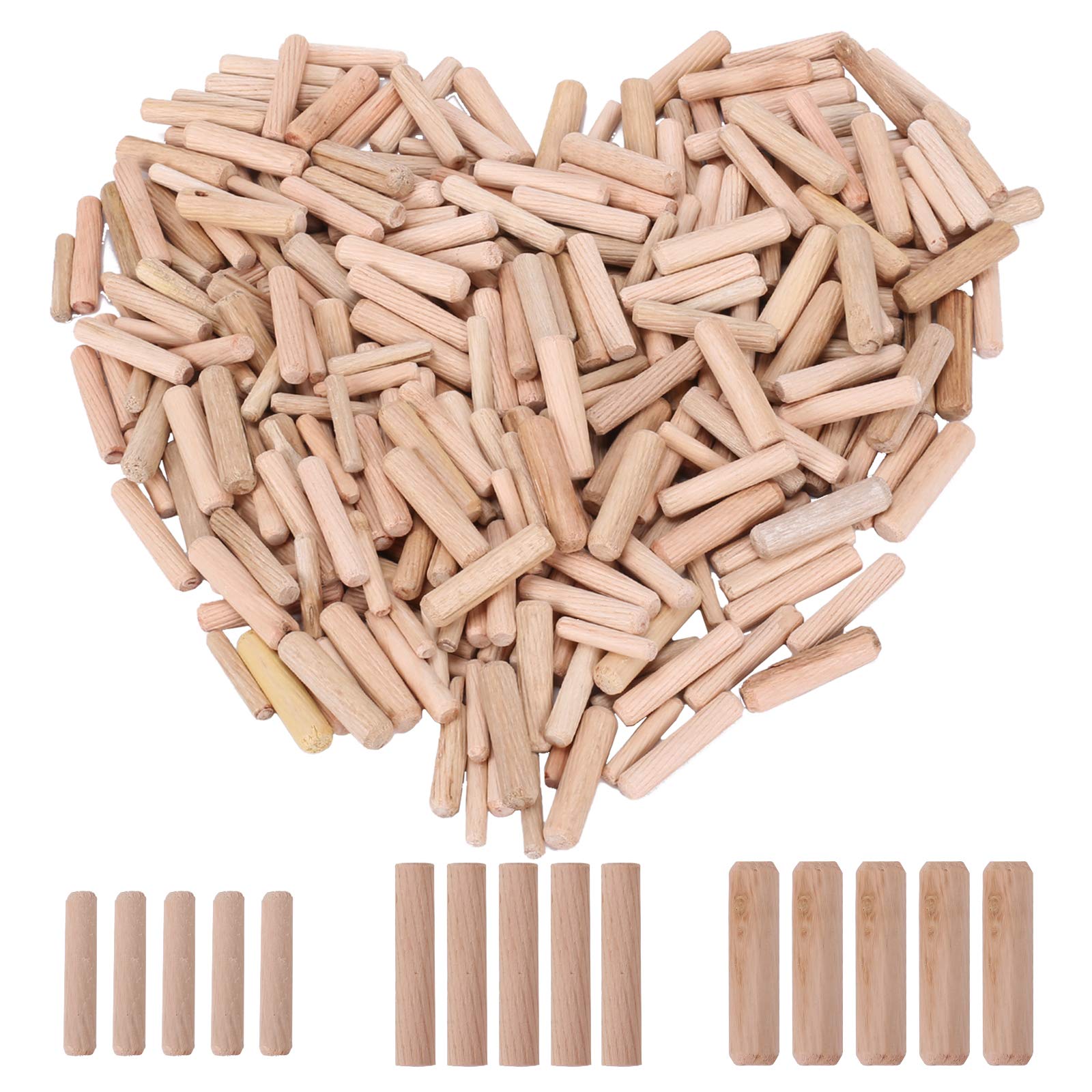 Buy YSTCAN 500 PCS Round Wooden Dowel Pins 6/8/10mm Assorted Wooden