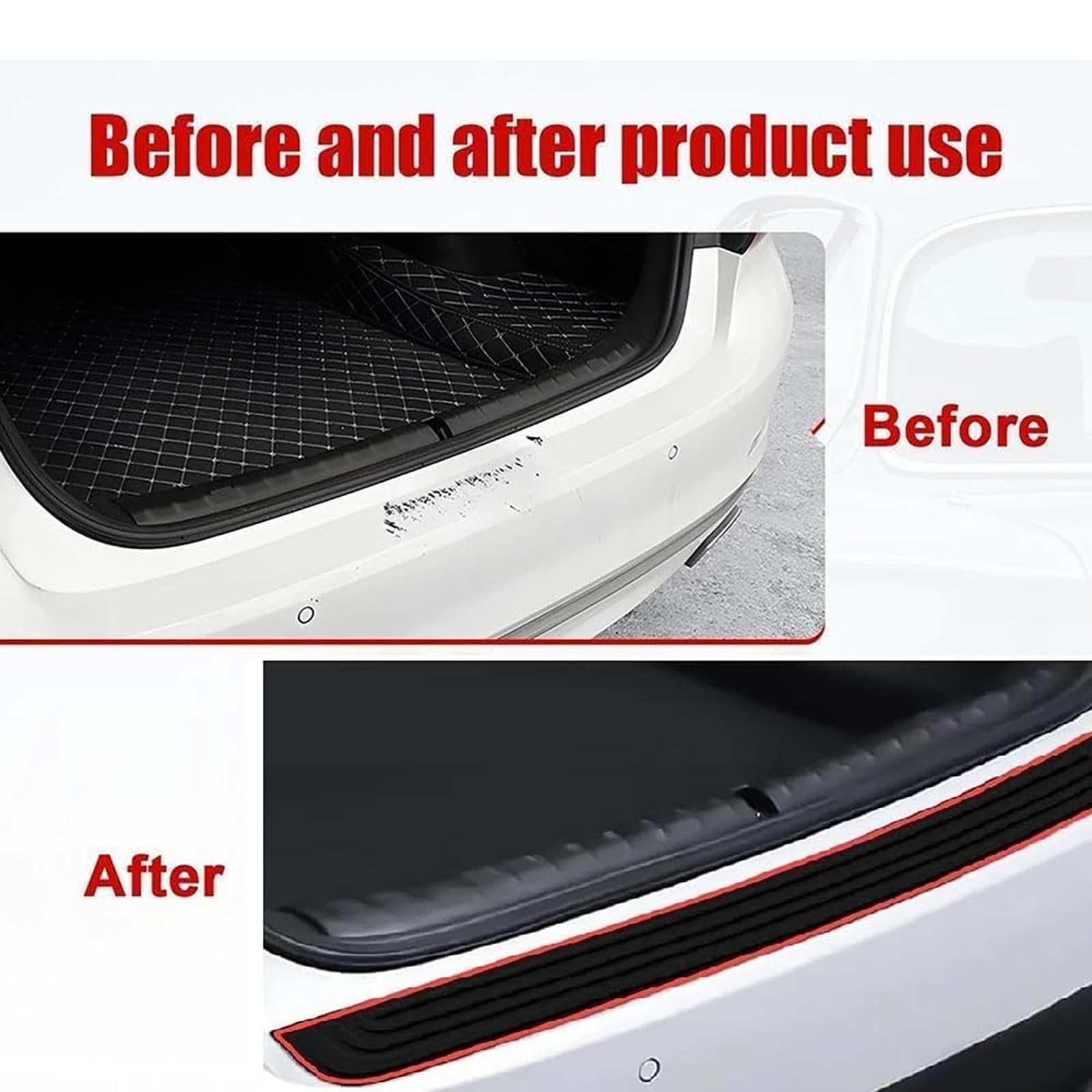 Protection Pare-Chocs Arrière Auto-Adhésive Pour Skoda Karoq – Bande Caoutchouc Noire 104x9 Cm - 13