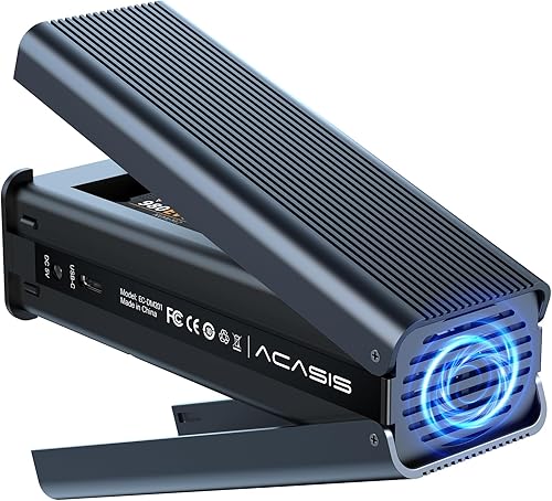 Miniatura 1 de Acasis Caja de disco duro RAID para 2 estaciones de acoplamiento externo SATA IIIIII de doble bahía SATA de 35 pulgadas compatible con RAID de 2 x