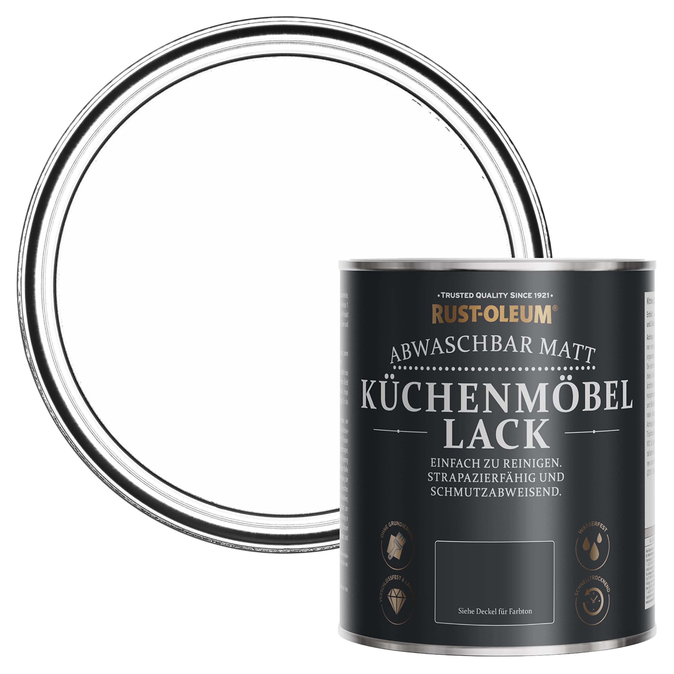 Rust-Oleum abwaschbare Küchenschrankfarbe Matt Finish Weiß Baumwolle 750ML