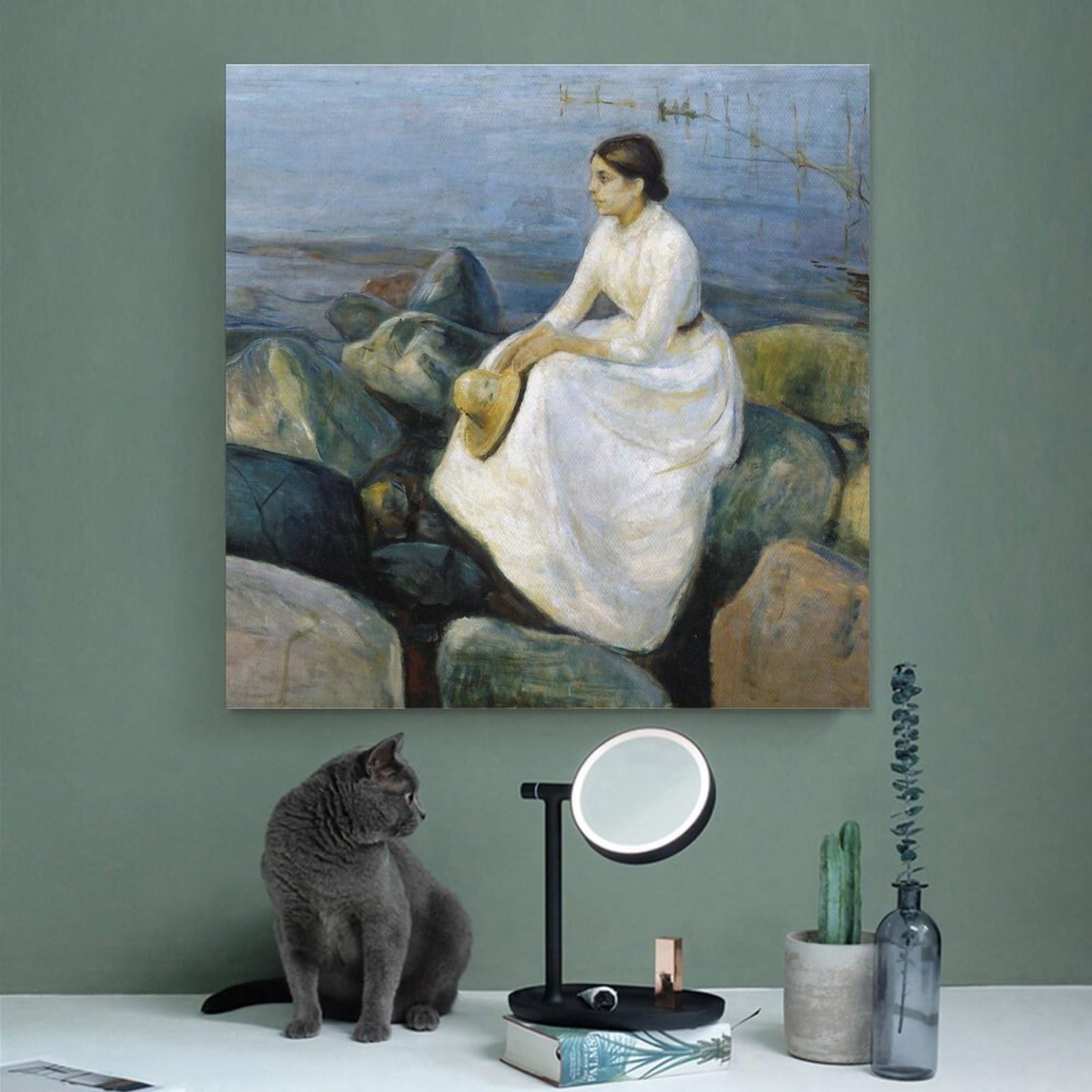 Amazon.co.jp: Edvard Munchエドヴァルド・ムンク絵画作品印刷 『浜辺