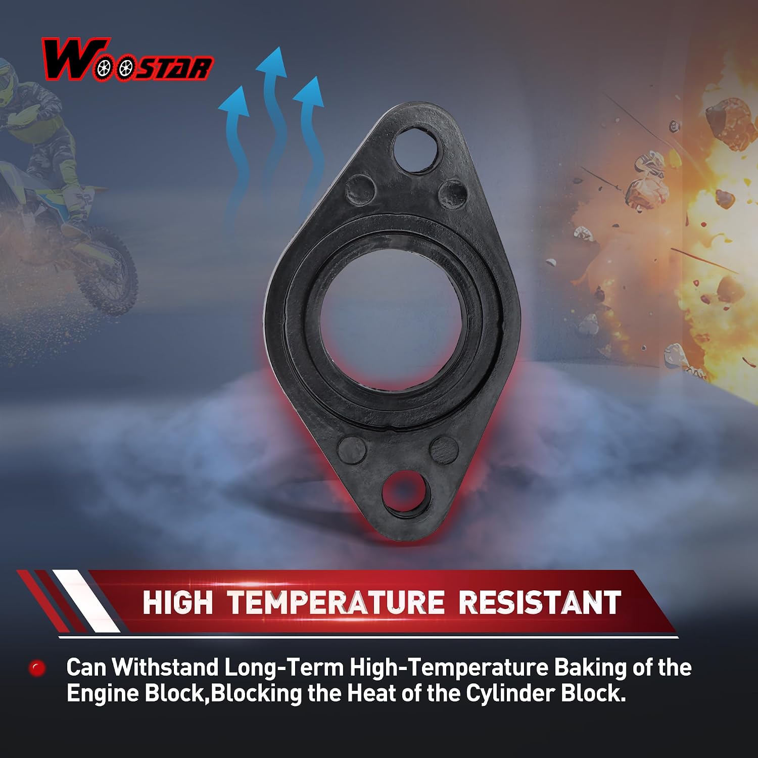 WOOSTAR 20mm Carburetor Intake Manifold Gaskets with O-Ring Universal Replacement for 50cc 70cc 90cc 110cc 125cc Dirt Pit Bike ATV 4 Wheeler Quad Scooter Go Kart