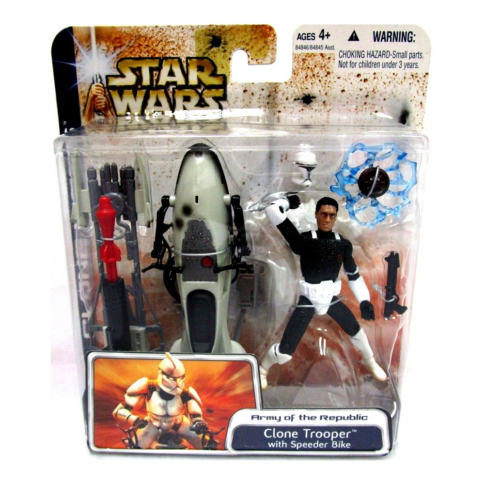 Amazon.com: Star Wars Multi Pack: Clone Trooper with Speeder Bike