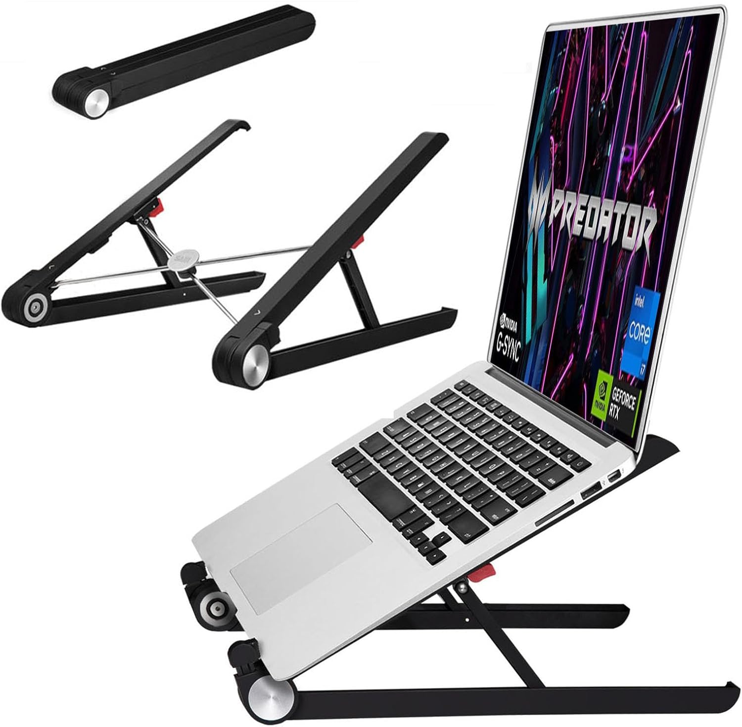 Portable Laptop Stand for Acer Predator Helios 16 18 300 (Neo 16 18) Triton 14 500 300 Neo 16 Nitro 17 16 5 V16 V15 14-18 inch Gaming Laptop.Made of Reinforced Nylon, 304 Stainless Steel and Silicone.