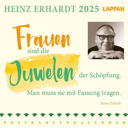 Heinz Erhardt: Postkartenkalender 2025: Wochenkalender mit 53 Postkarten