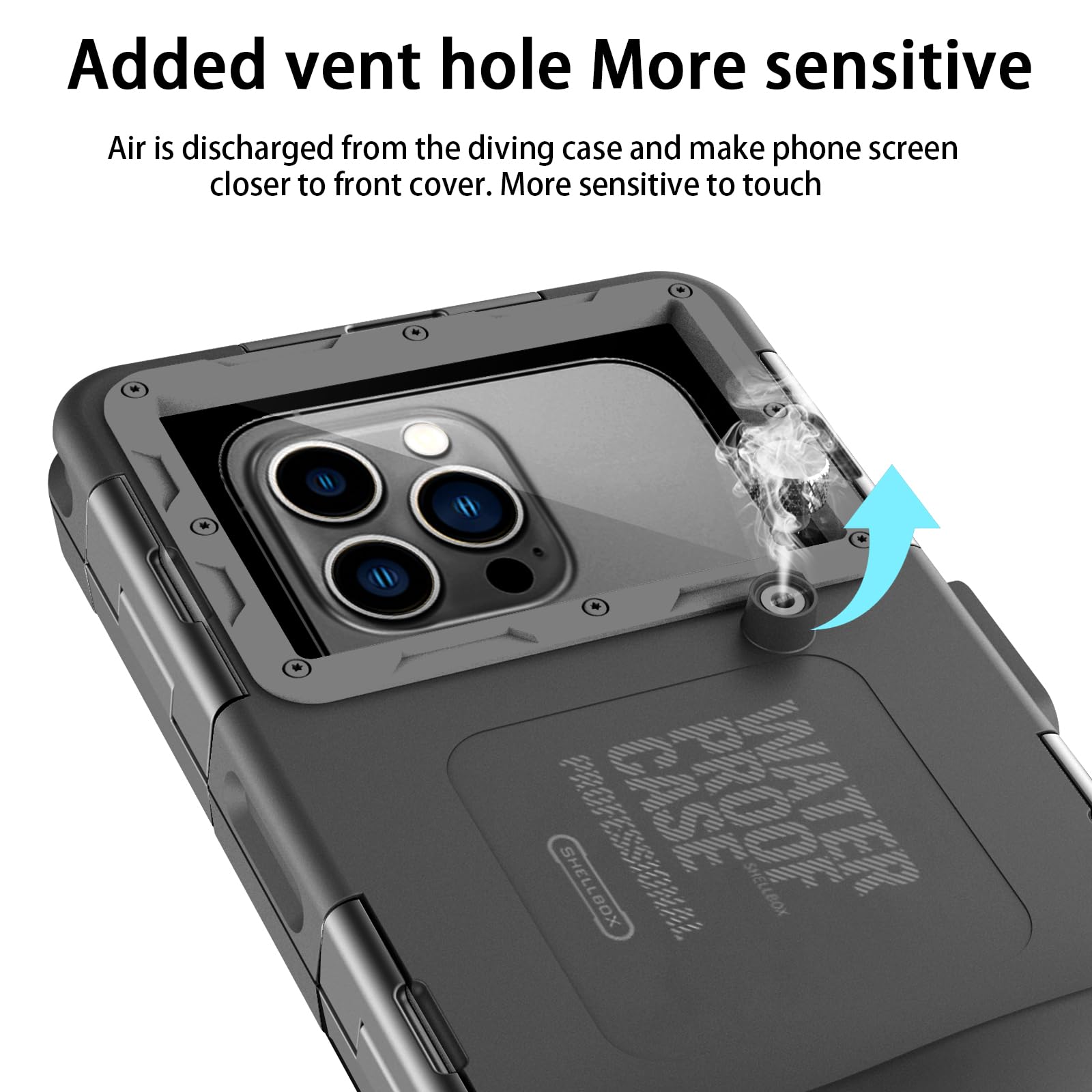 ShellBox Pochette Étanche Smartphone IPX8 Pochette Téléphone Étanche,Housse Étanche Smartphone Compatible pour iPhone 17 Air 16e 17 16 15 Pro 17 16 15 14 Pro Max Samsung S25 S24 S23
