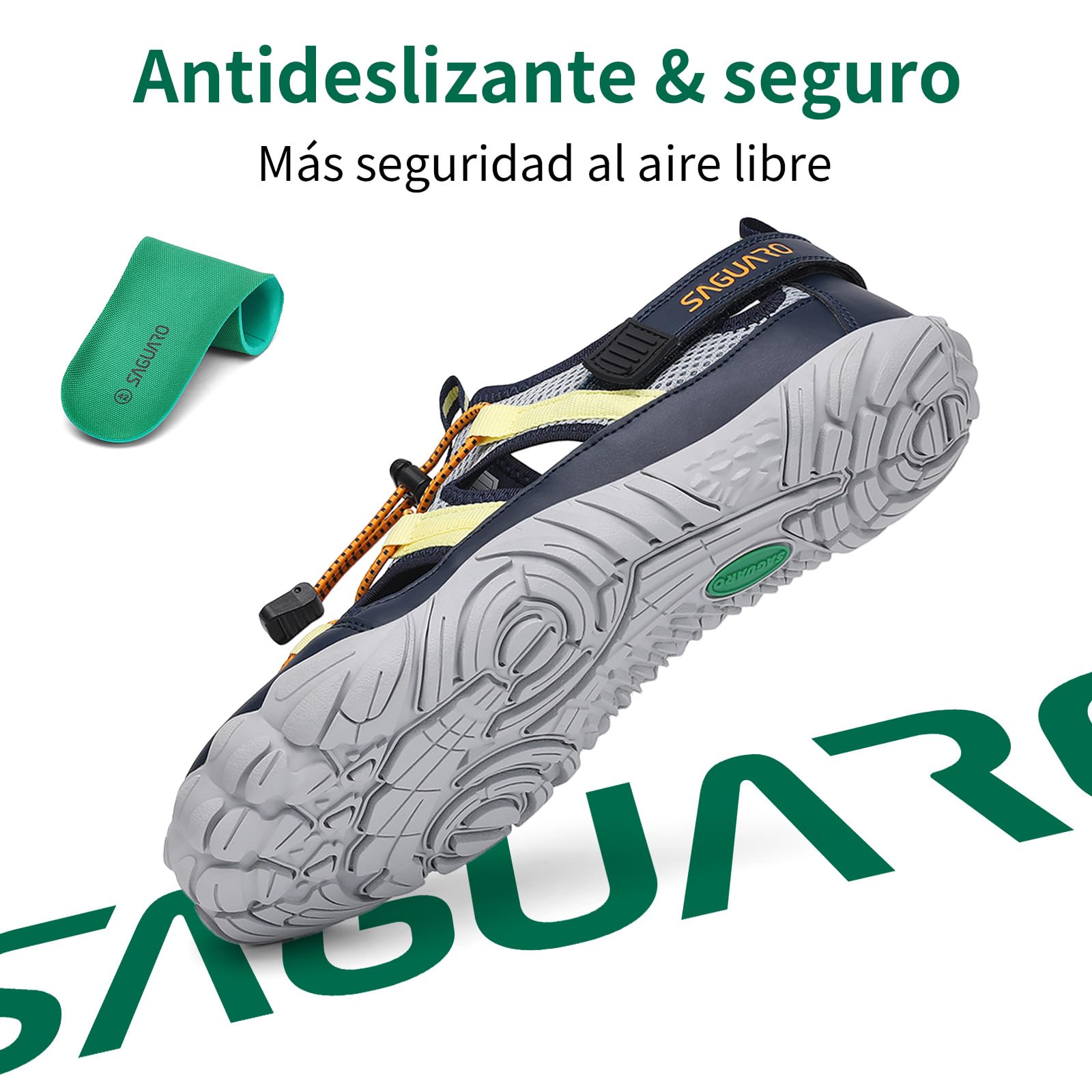 SAGUARO Sandalias Barefoot Verano Puntera Ancha Senderismo Uso Diario Talla 36-48