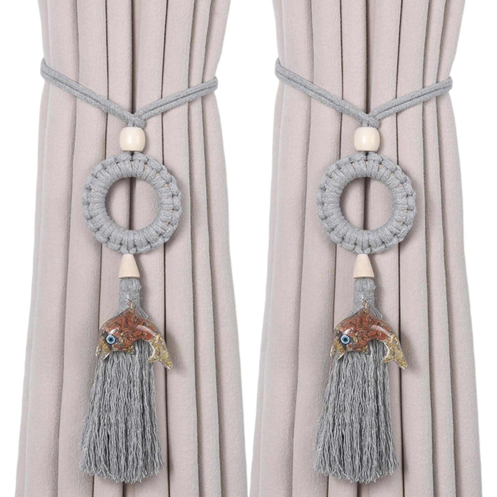 Jazuaiao Curtain Tiebacks, Curtain Tie Backs for Curtains Drape Tieback Holders Cord Decorative Curtains Holdbacks for Home Decorative Holdbacks