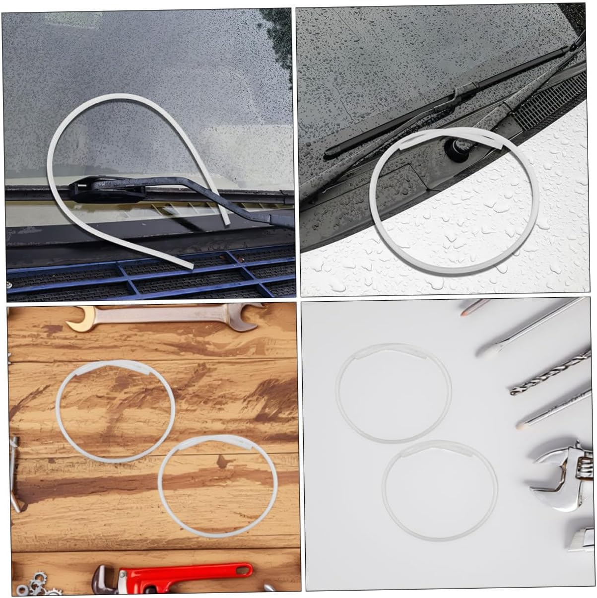 5pcs Silicone Wiper Refill Strips Easy to Install Frameless Windshield Wiper Inserts for Automotive Replacement Compatible Various Vehicle Models