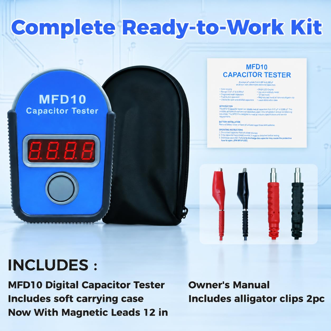 Capacitor Tester - Digital Meter for HVAC & Electronics -5