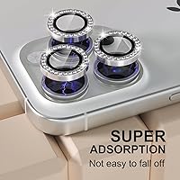 Vista 234 de Misea [3+1] for iPhone 14 Pro/iPhone 14 Pro Max Camera Lens Protector Bling, 9H Tempered Glass Camera Cover Screen Protector Metal Individual Ring