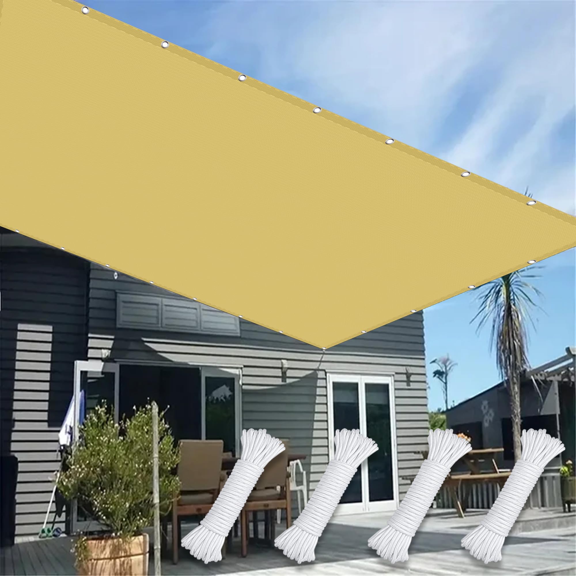 Protection solaire pour jardin contre la chaleur et la pluie d'été