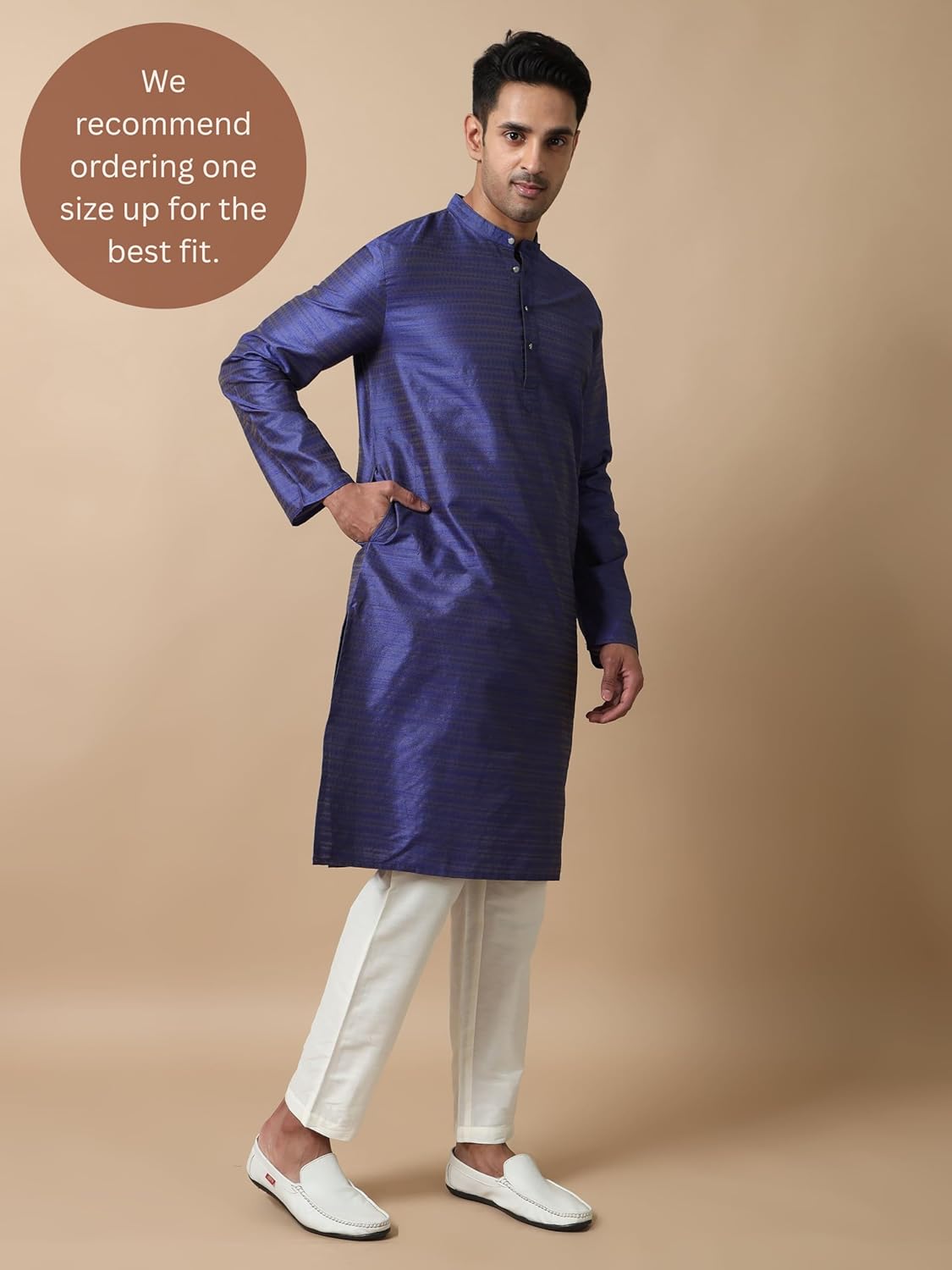 Filori 100% Cotton Men's Kurta - Festive Ethnic Wear, Wedding Wear, Lightweight & Breathable Fabric - Image 2