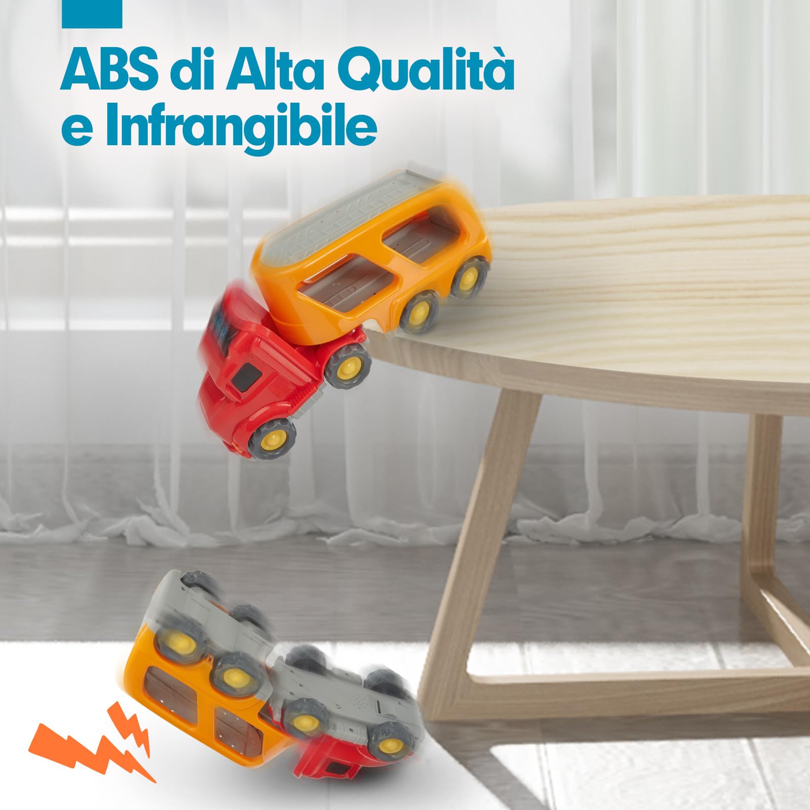 hahaland Bisarca Giocattolo 2 Anni, Camion Macchinine 10 Pezzi | Auto da Trasporto per Bambini, Cars Macchine Giocattolo con Luci e Suoni, Regalo Compleanno Maschio 2 3 4 Anni