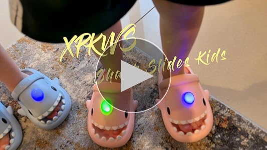 Amazon.com | XPKWS Shark Slides Kids Clogs LED Light up