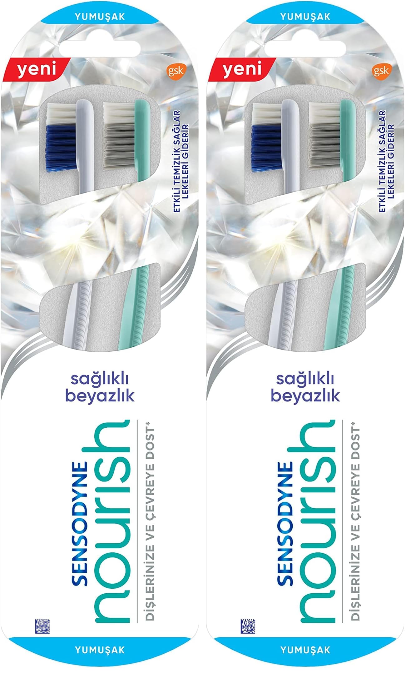 Sensodyne Nourish Sağlıklı Beyazlık Diş Fırçası 1+1 (2 paketi)