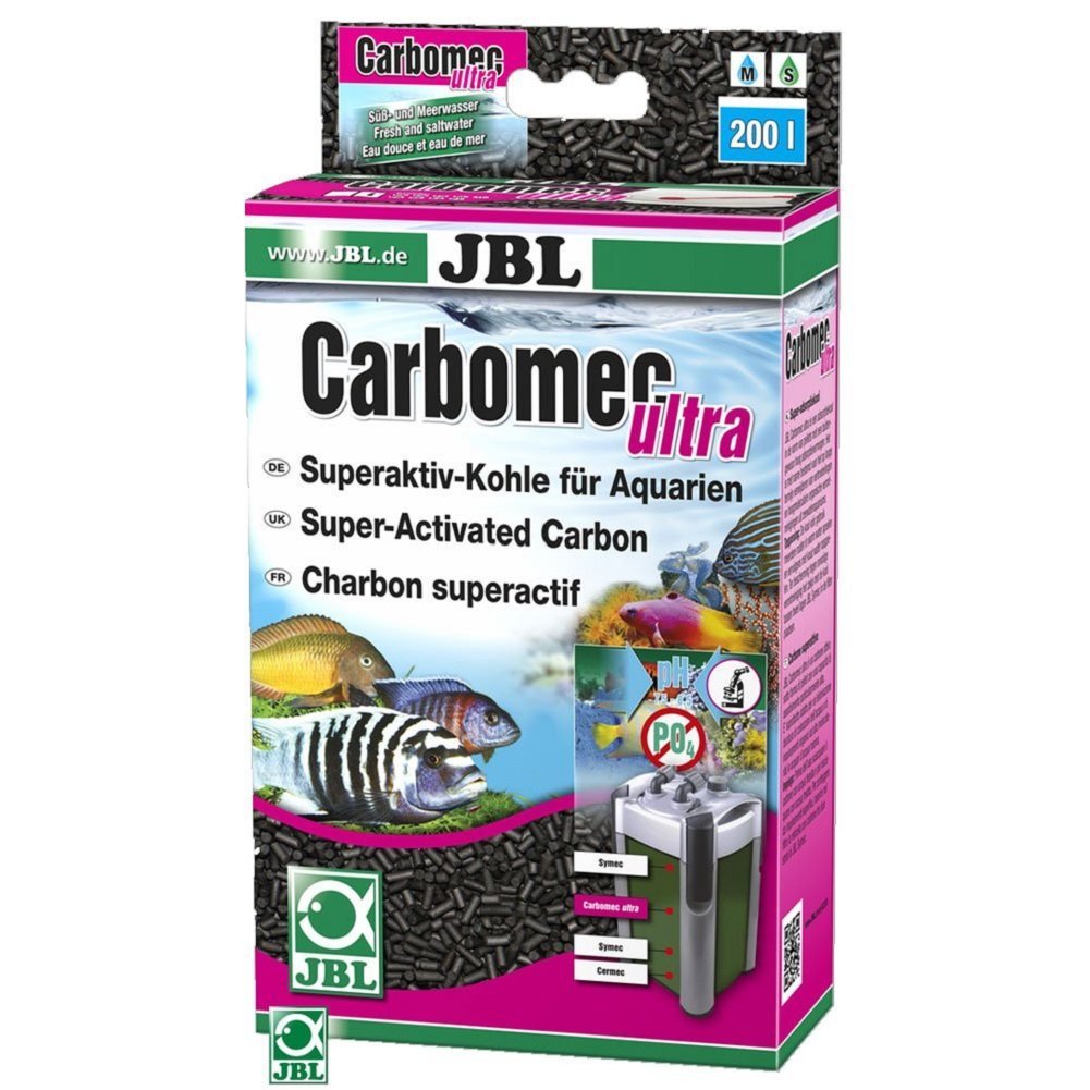 JBLCarbomec ultra superactiv carbon, Highly activated pelletized carbon for marine aquarium filters
