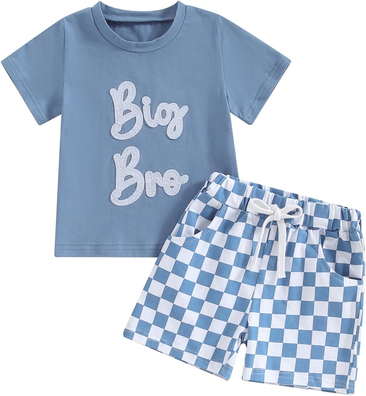 Toddler Baby Boy Summer Clothes Letter Short Sleeve T Shirt/Romper Casual Shorts Set Brother Matching Outfits