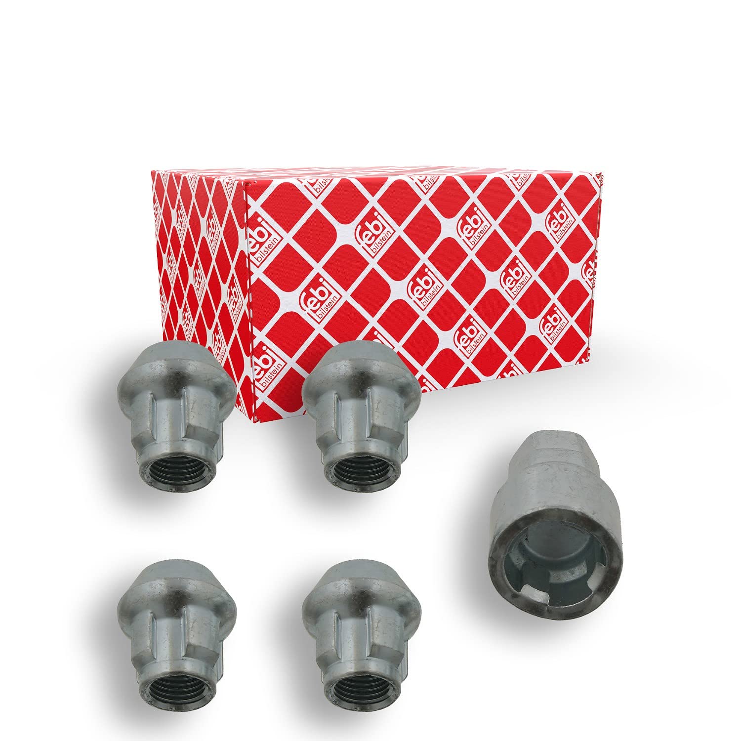 Locking Wheel Bolts Fits Nissan - Febi Bilstein 27058 Set of 4 + Socket Key