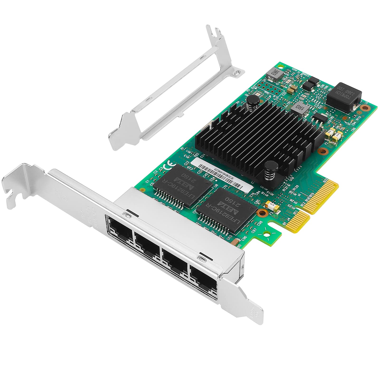 Vogzone Gigabit 4 RJ45 Ports NIC with Intel I350 Chip,1.25Gb Network Card Compare to Intel I350-T4 NIC, PCI-E 2.1 X4 Ethernet Card for Windows/Windows Server/Linux/Freebsd/VMware ESXi