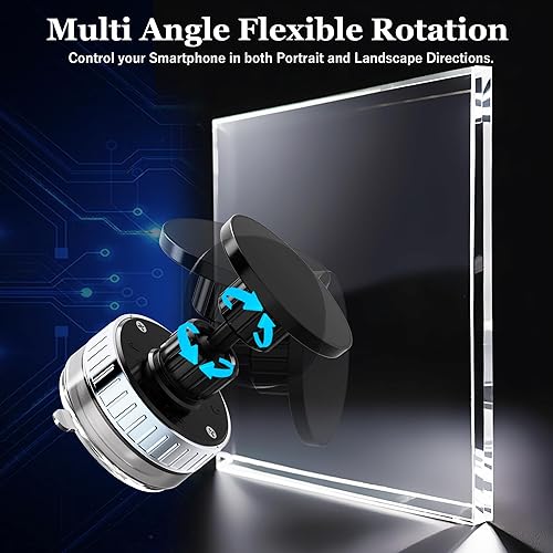 Miniatura 6 de Soporte magnético de teléfono al vacío para Mag Safe 89 + libras de succión más fuerte y 20 imanes N55, soporte de teléfono ajustable para