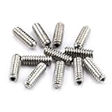 Musiclily Pro UNC#4-40x5/16 Inch Stainless Steel Saddle Height Screws for American Electric Guitar Bass Bridge, Original Color (Set of 12)