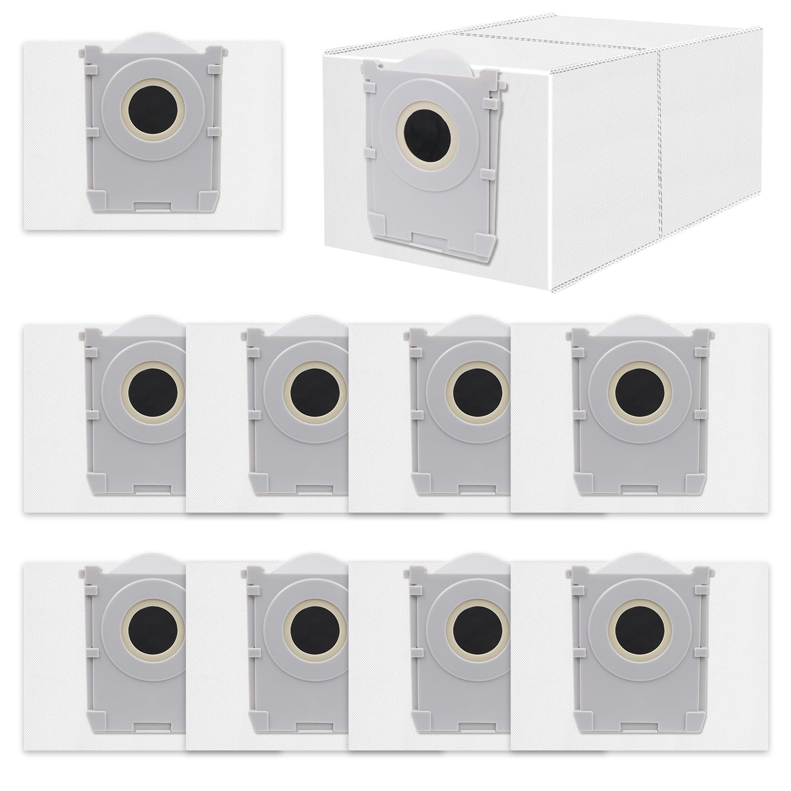 T50 Staubbeutel für Ecovacs X8/X9 PRO Omni/T50 Pro Omni/T50 Max Pro/T50 Omni/T80/T80S/T30C Saugroboter,Aktivkohle Staubbeutel Zubehör,10 Stück 3L Kapazität Staubsaugerbeutel Ersatzteile