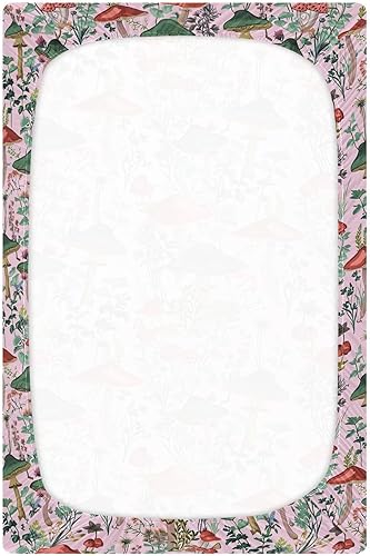 Miniatura 3 de Kigai Fitted Crib Sheet for Boys Girls,Mushroom Leaves Jersey Knit Baby Sheet for Standard Crib and Toddler Bed Mattresses, Cozy Soft Breathable, 28