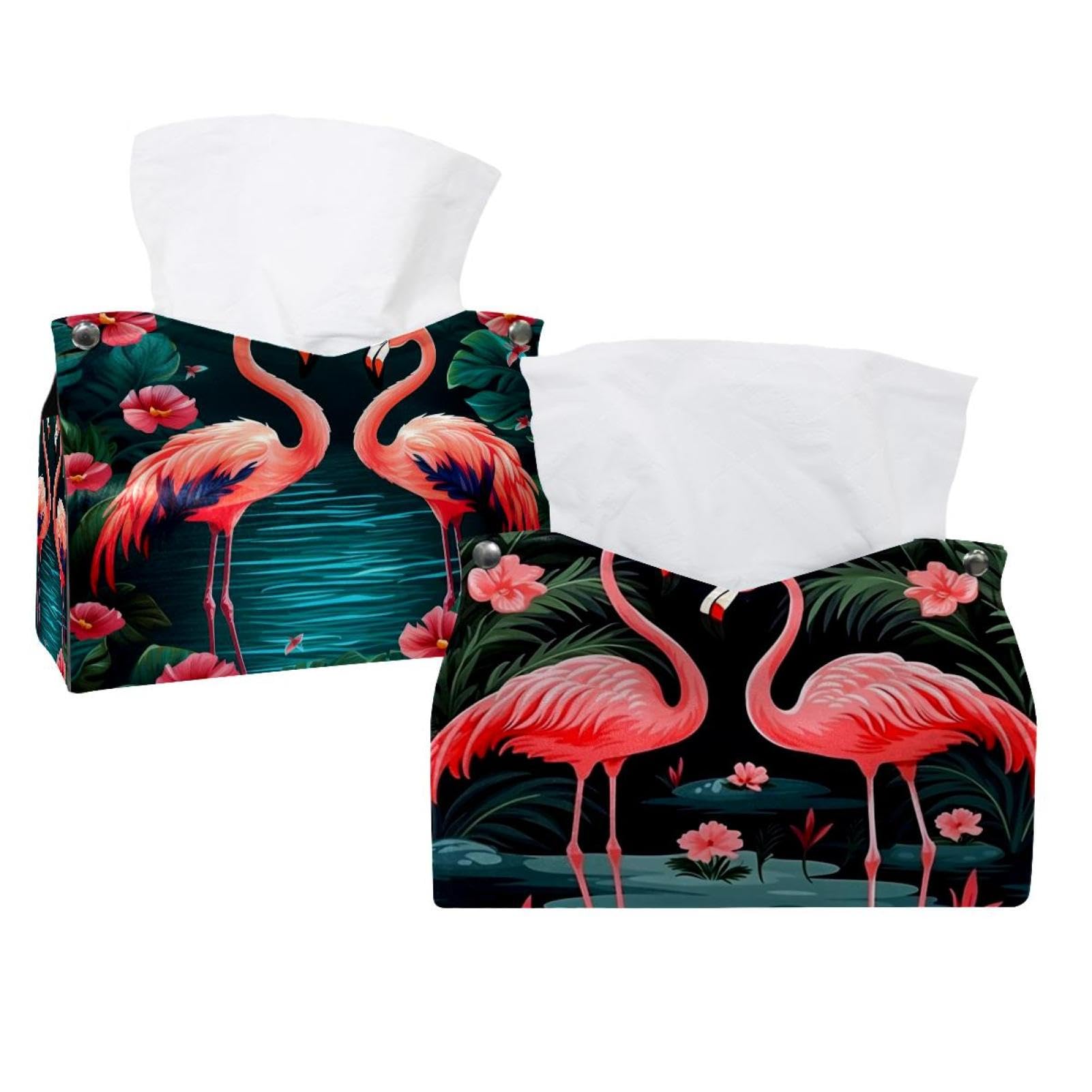 Housse de boîte à mouchoirs flamant rose déco de chambre et maison
