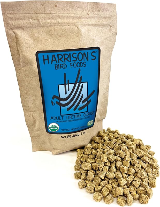Alimento Orgânico para Papagaios Harrison's Bird Foods Adult Lifetime Coarse ALC1 454 g