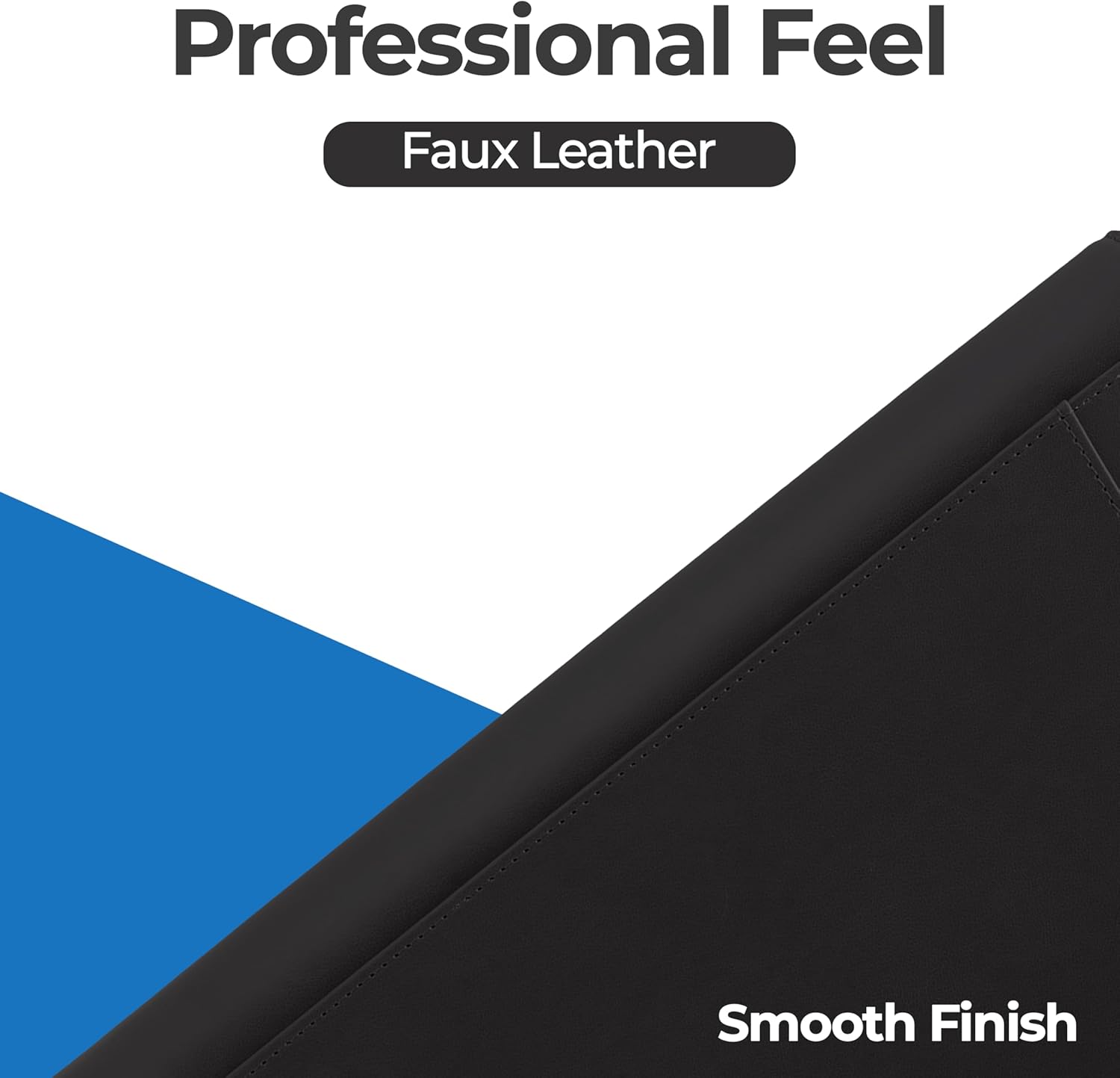 Case-it VP Pro Padfolio Portfolio Binder, Removable 1 Inch O-Ring Binder, Includes Letter Size Writing Pad, Tri Fold Snap Closure, Multiple Pockets, Black (LL-PRO-35)