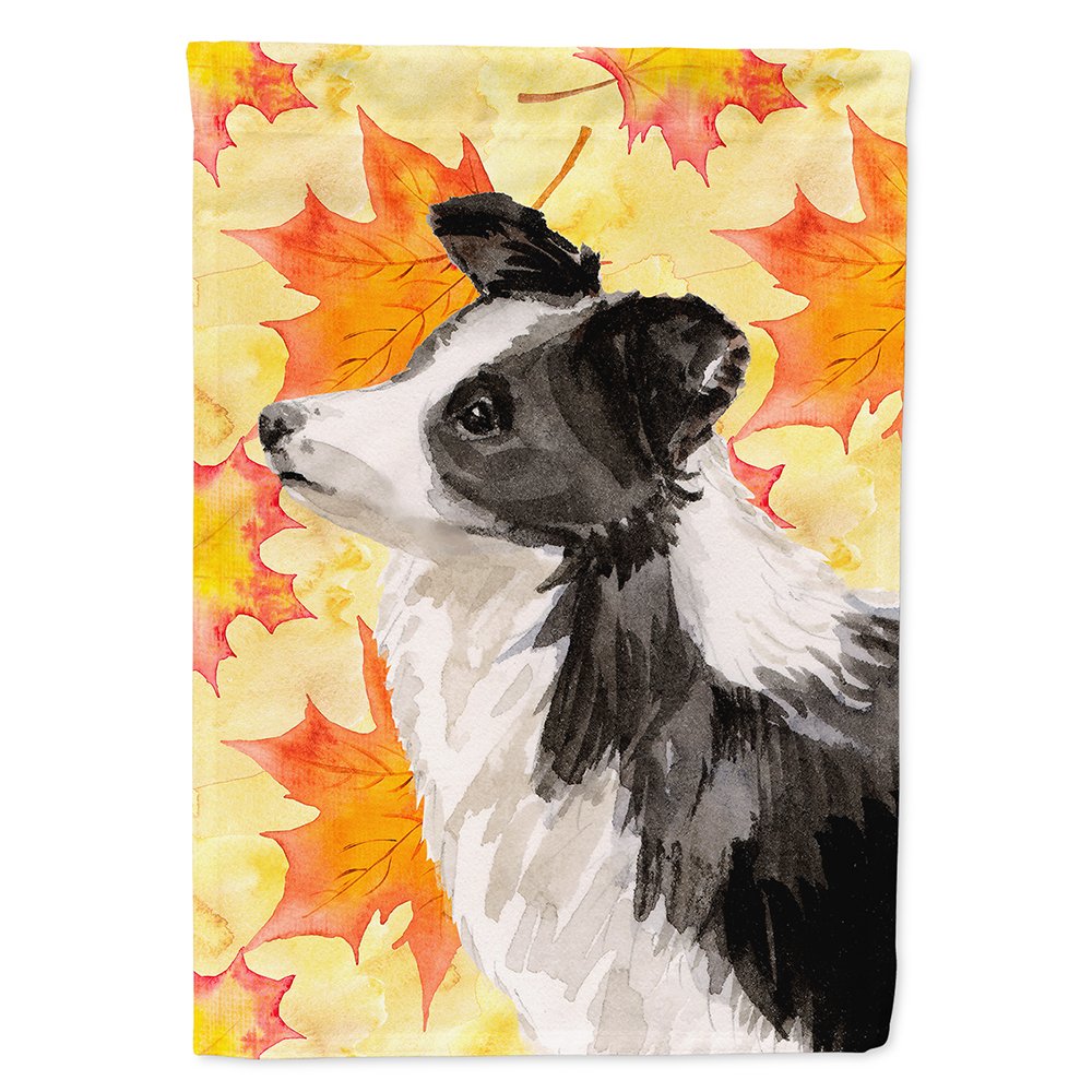Drapeau Border Collie grand format décoration extérieure automne en toile