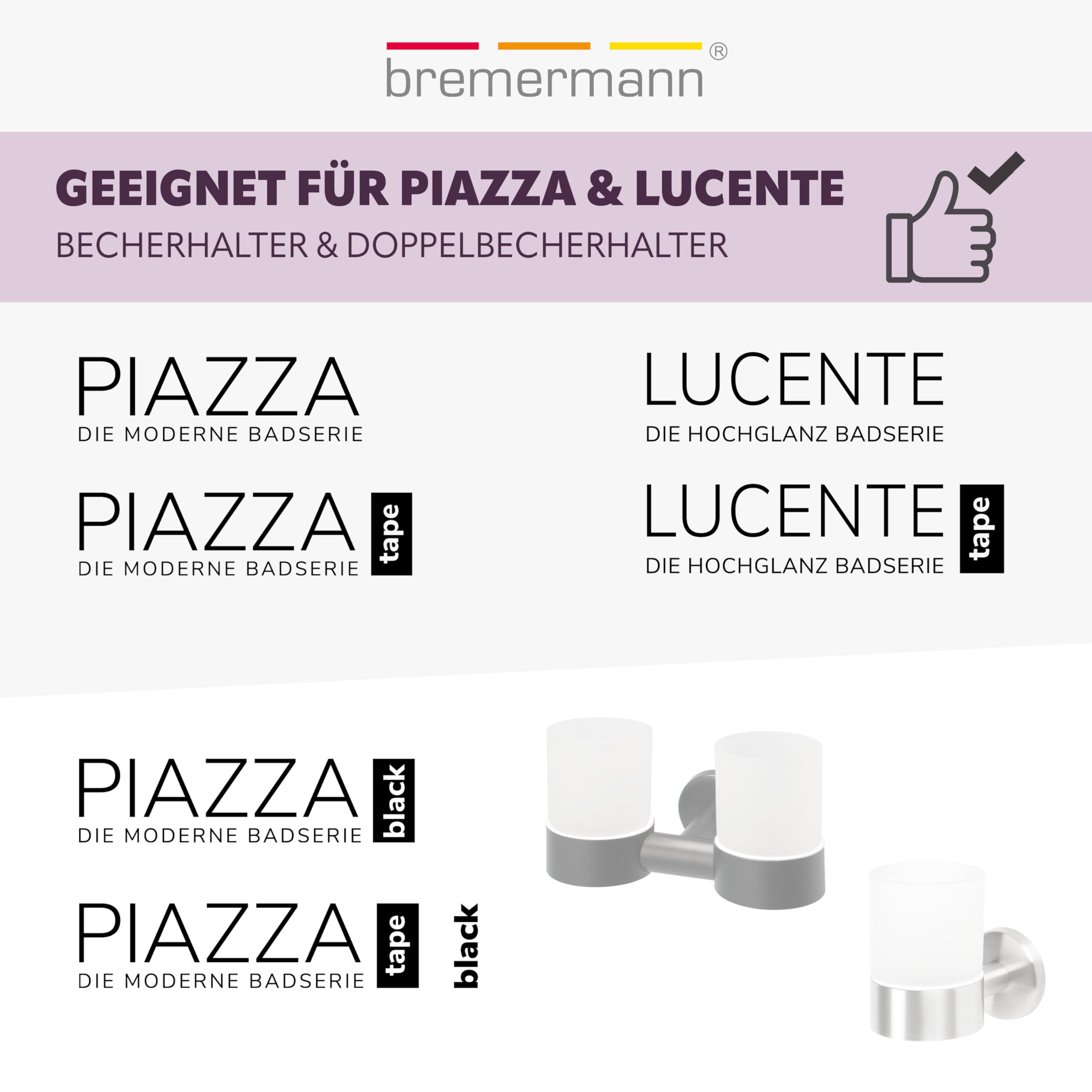 bremermann Vaso de reemplazo Piazza & Lucente (2, Vidrio)
